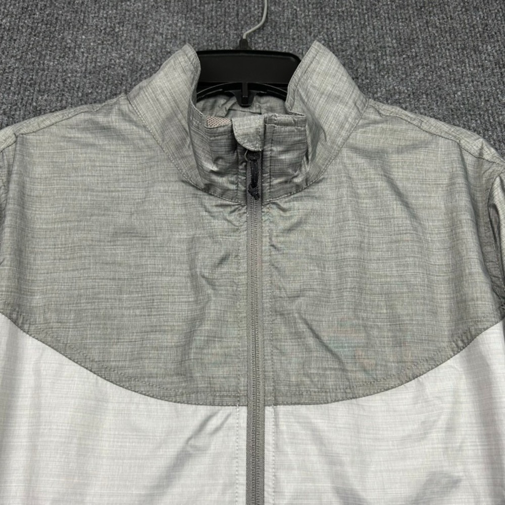LL Bean Women's XL PET Jacket Long Sleeve Gray Two Tone Windbreaker Full Zip - Picture 2 of 12